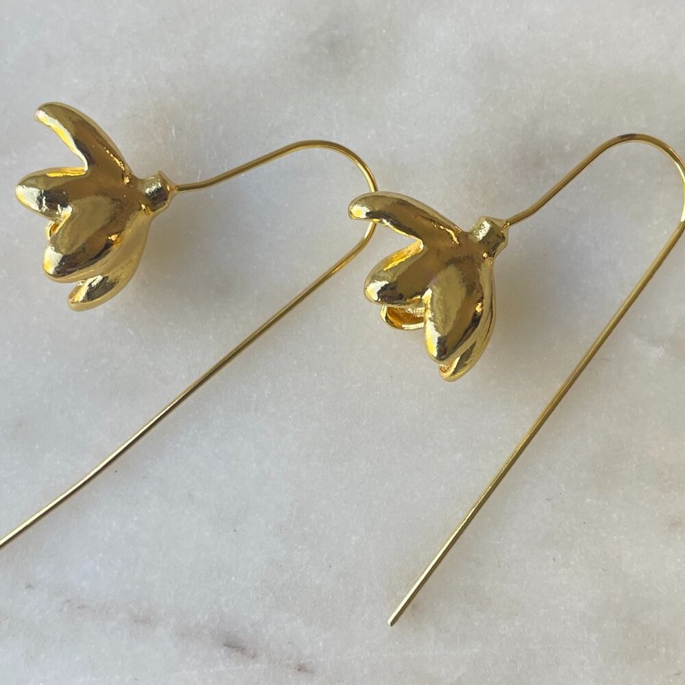 Gold Snowdrop Earrings